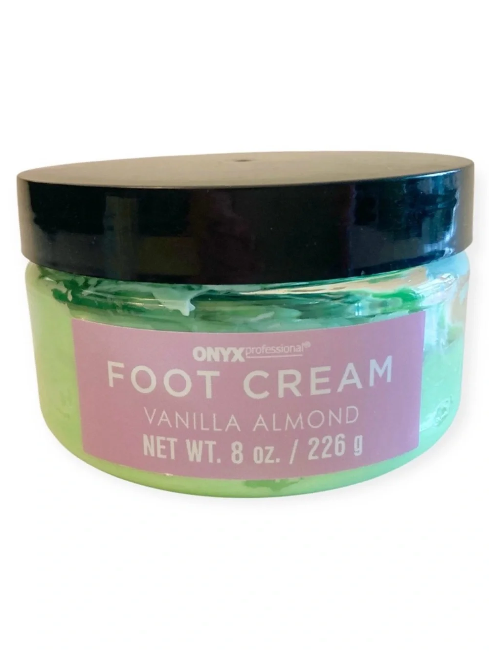 Onyx Professional Foot Cream Vanilla Almonds 8 oz Green Discontinued